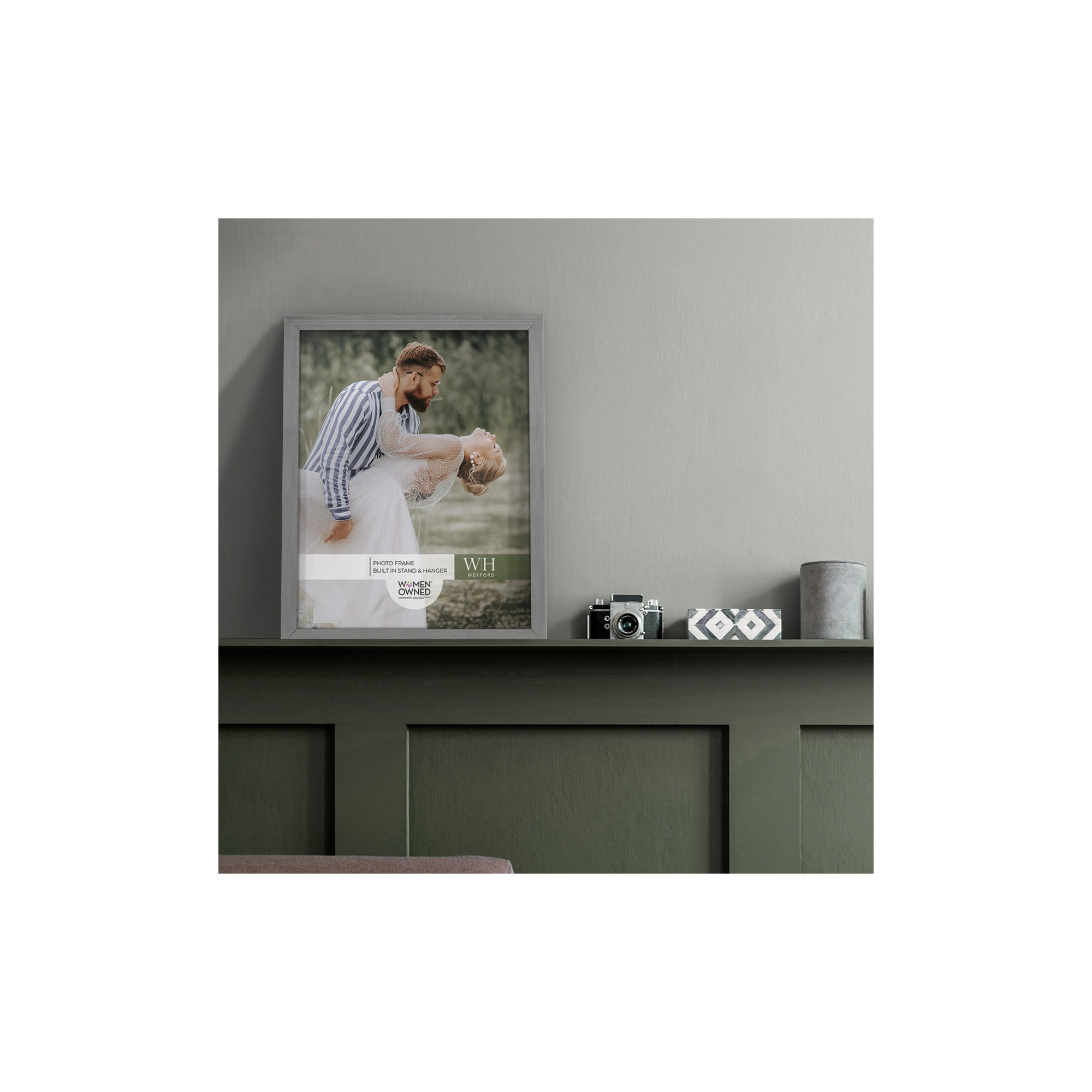 Apolline Wood Picture Frame, Gray, 8" x 10"