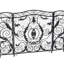 Pare-étincelles en fer au design fonctionnel et attrayant - l 54,55 po x P 2,04 po H 35,9 po