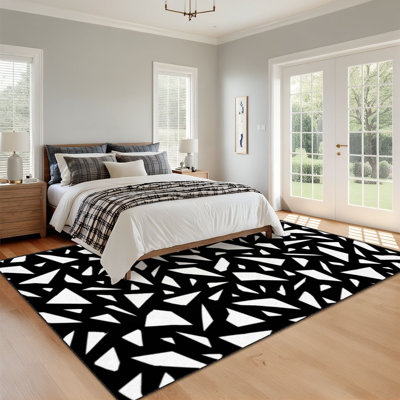 Faux Fur Abstract Rug