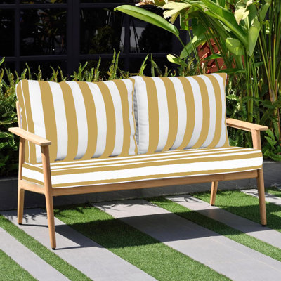 Ensemble de coussins de causeuse d'extérieur, 48 x 24, hydrofuge, résistant à la décoloration, ensemble de coussins pour canapé, banc et balançoire