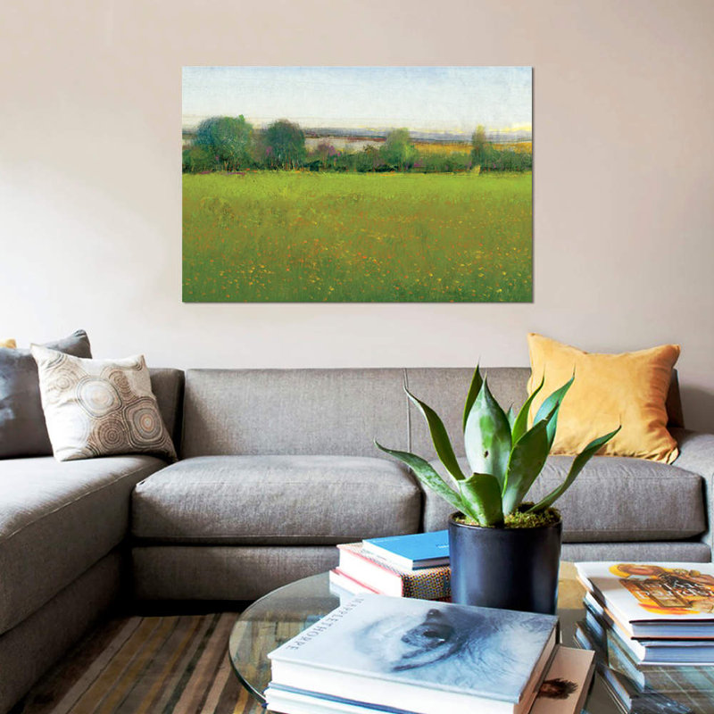 « verdoyants d’un naturel ii », impression sur toile, H 40 po x l 60 po x P 1,5 po, Pas de tapis, Toile tendue