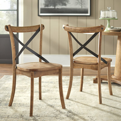 Cramlington Wood and Steel X-Back Side Chair by Rosalind Wheeler