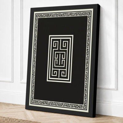 Greek Key Pattern Geometric - Wrapped Canvas
