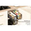 Ensemble de 2 paniers grillagés pour armoires de cuisine - Tiroirs de rangement coulissants en acier au carbone de 200 mm de largeur - Organisateur de dessous sans perçage pour garde-manger, salle de bain ou bureau