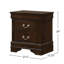 Table de chevet en MDF avec 2 tiroirs