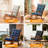  Double Fixation Non-Slip Rocking Chair Cushion - High Rebound foam Filled Corduroy Flower Seat & Back Pad for Study, Bedroom & Porch (Blue)-1771945184