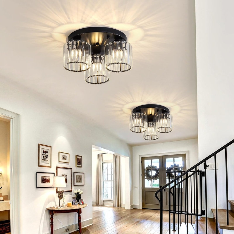 Abat-jour en verre Farmhouse, Noir mat