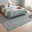 Tapis Vaughn moderne à poils courts, style aquarelle abstraite, bleu sarcelle, beige, gris, brun et blanc, lavable en machine, antidérapant, pour intérieur et extérieur, adapté aux animaux domestiques, idéal pour le salon, la chambre, la salle à manger, l'entrée, le couloir ou le bureau.-829168659