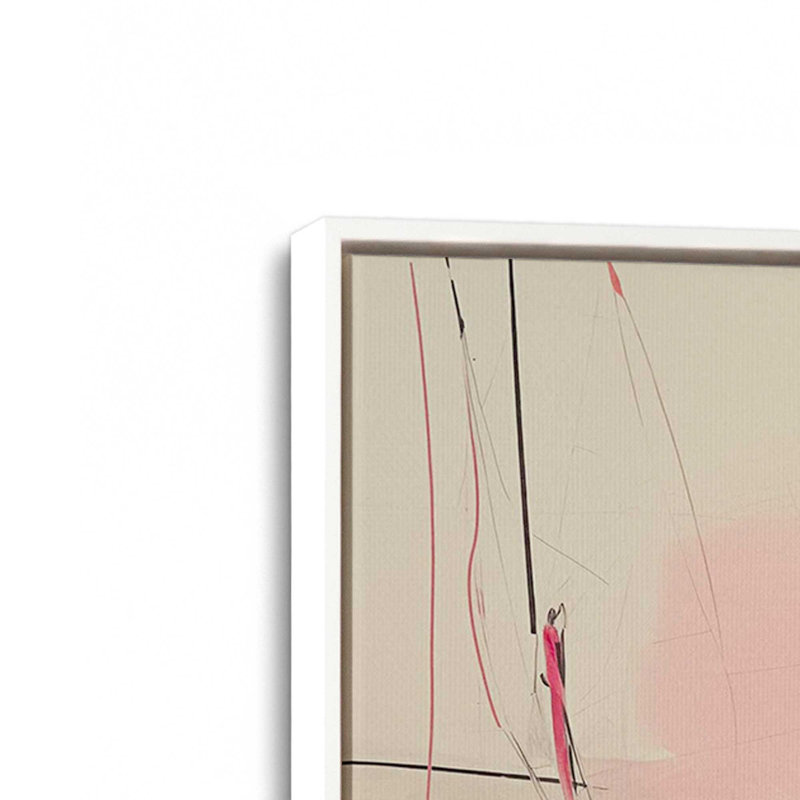 "Whispers Of Pink Sands" par Golden Glow Interiors 2 - Pièces sur toile, Cadre opaque blanc, H 34 po x l 34 po