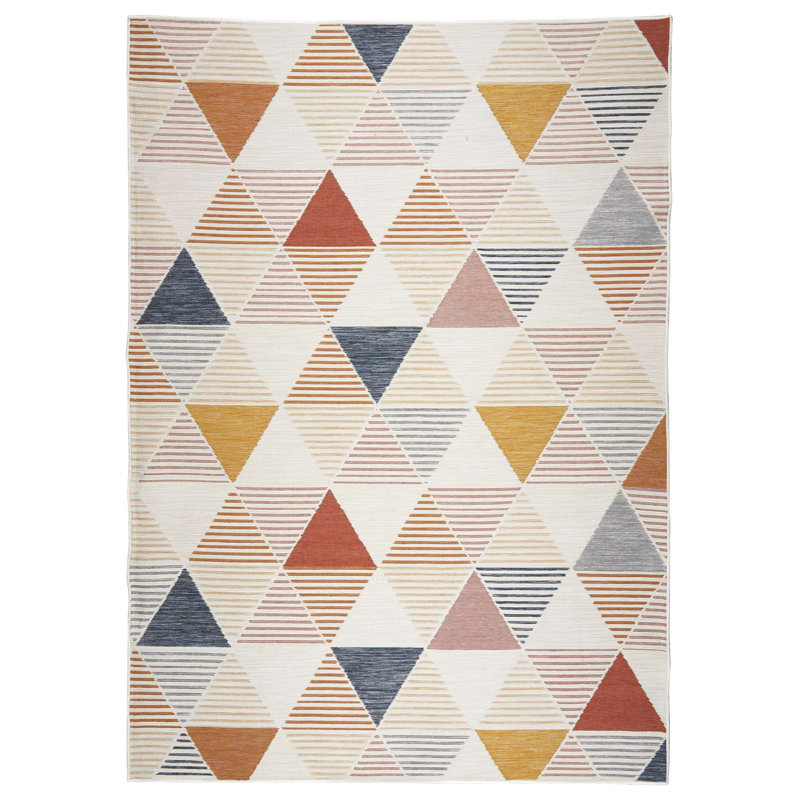Bentzel Indoor/Outdoor Geometric Area Rug, Rectangle 6'7" x 9'4"