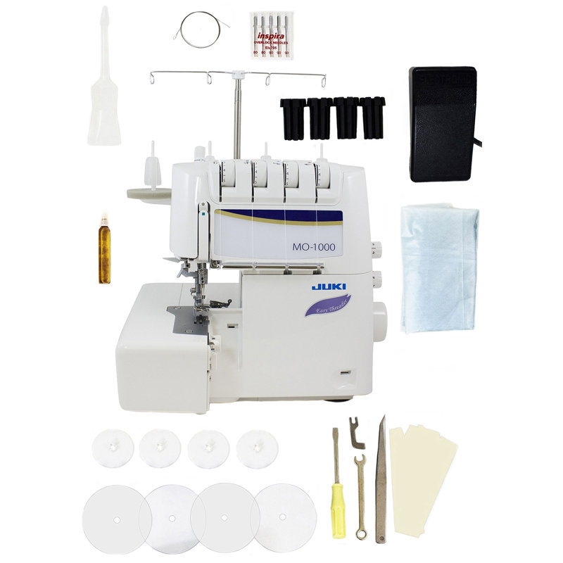 Juki MO-1000 2-Needle 4 Thread Push Button Jet Air Looper Threader Serger