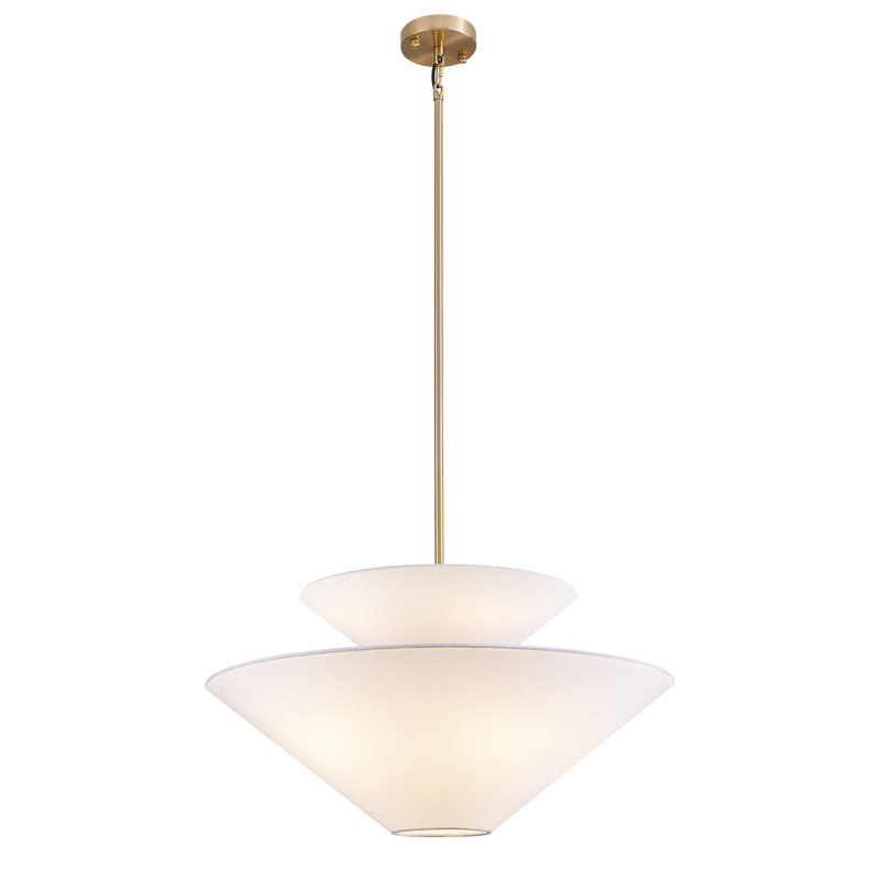 5-Light Dimmable Adjustable Height Tiered Chandelier