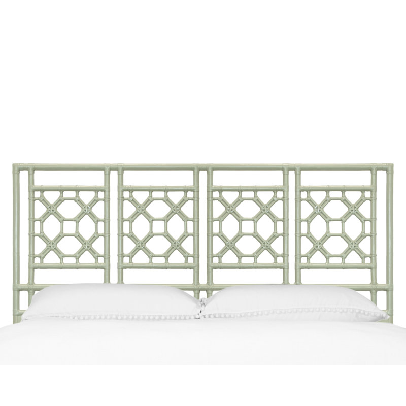 Lattice Back Standard Bed, King, Celery Green