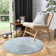 Hiroaki Cozy Faux Rabbit Fur Area Rug Machine Washable Rug in Gray