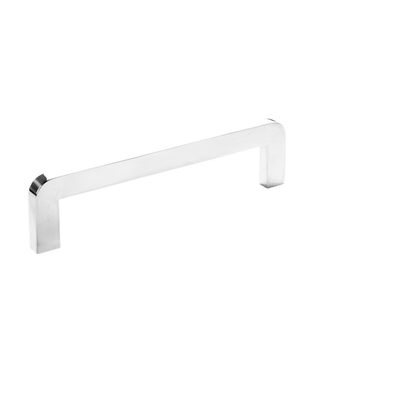 Rectangular Cabinet Pull, Polished Stainless Steel, 6 1/2"