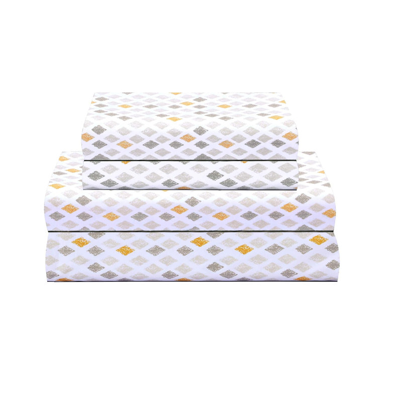 100% Cotton Sheets, 300 Thread Count Percale Weave Bedding, 16" Deep Pocket, Queen Sheet Set with 2 Pillowcases, Dark Blue