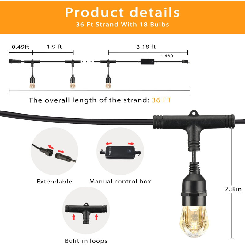 Abbondanza 18 - Bulb 36 in. Plug-in Novelty