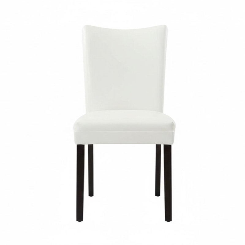 Ensemble de 2 chaises d'appoint en similicuir Hagow, Blanc