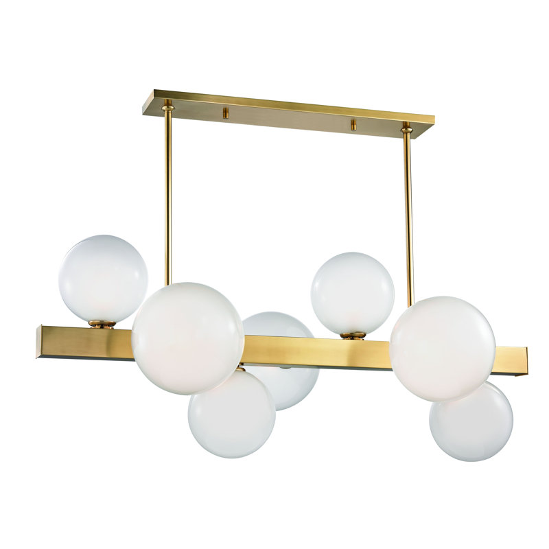 Hinsdale 7 Light Linear, Aged Brass
