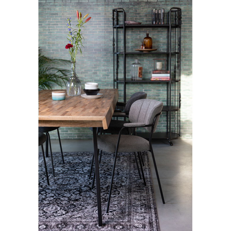 Jolien Upholstered Arm Chair, Black, Dark Gray