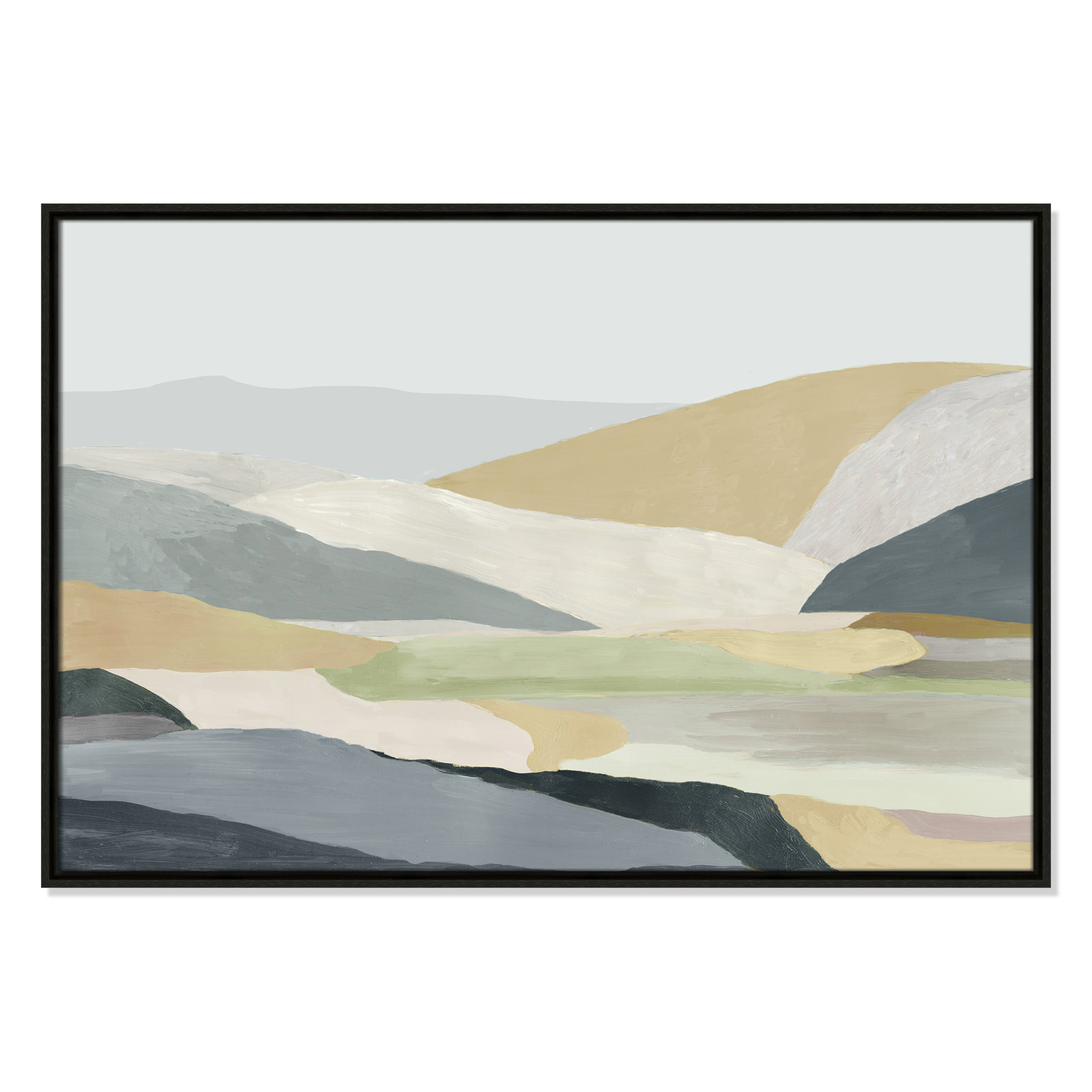Blair "Warm Hills I" Painting, 25.5" H x 37.5" W x 2" D, Espresso Canvas