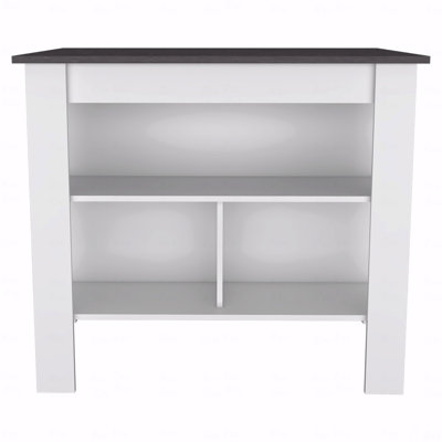 Kitchen Island, Four Legs, Three Shelves