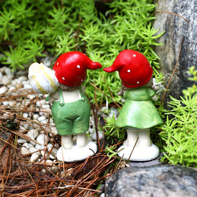 2 pièces accessoires de fées miniatures d'extérieur - petites figurines et ornements pour la décoration de jardin à l'extérieur
