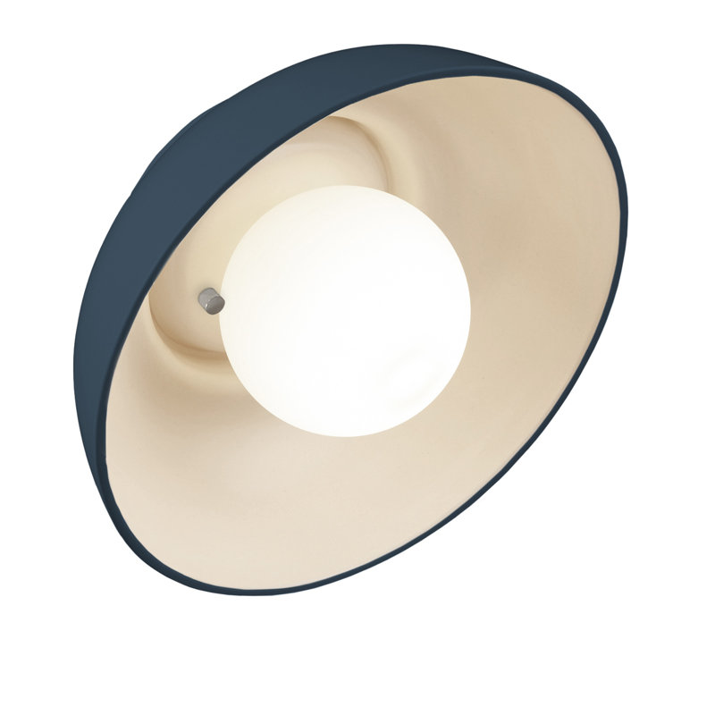Rana Ceramic Flush Mounted Sconce, Midnight Sky/Matte White