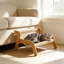 Lit pour chat d'intérieur surélevé avec tapis à gratter