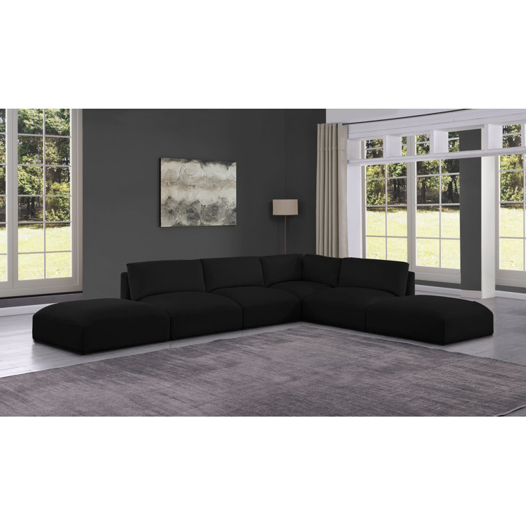 Canapé modulaire réversible de large de 152 po avec repose-pieds Ivaline