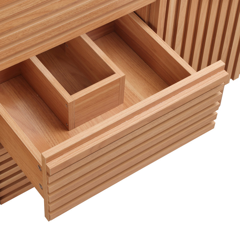 Meuble-lavabo autoportant en bois de 47,2 pouces avec lavabo simple et tiroirs à fermeture en douceur