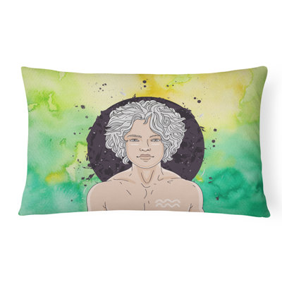 Aquarius Zodiac Sign Lumbar Pillow