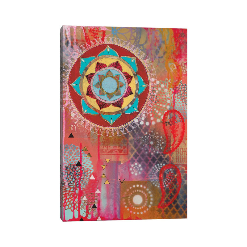 Lotus Flower Paisley II by Faith Evans-Sills - Wrapped Canvas Gallery-Wrapped Canvas Giclée, Wrapped Canvas, 40" H x 26" W