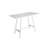 Pangea Home Sunset White Rectangular Aluminum Outdoor Bar Table – Modern Minimalist Patio Pub Table with Rust-Free Frame