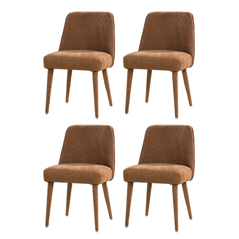 Ensemble de 4 chaises rembourrées Verity, Caramel