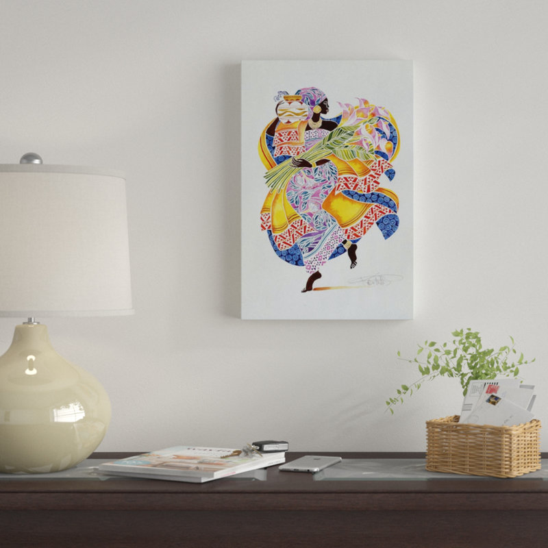 «Jaha», impression sur toile, H 40 po x l 26 po x P 1,5 po, Pas de tapis, Toile tendue