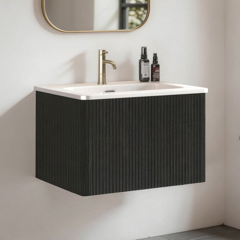 24" Floating Bathroom Vanity with Sink, Fully Assembled, 24 inch