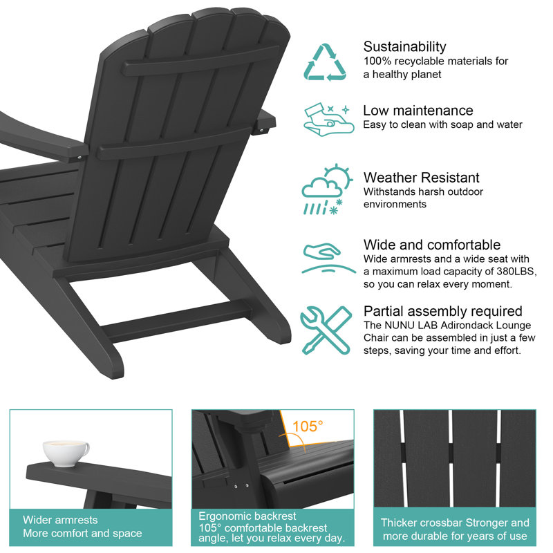 Chaise Adirondack pliante
