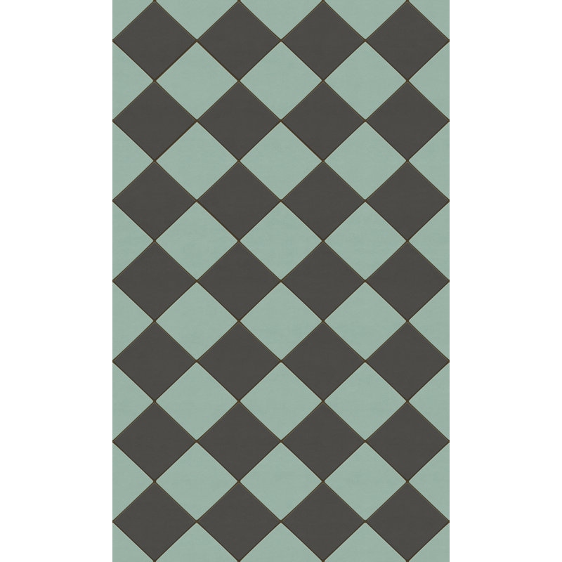 Hooppole Vinyl Checkered Indoor Rug, Rectangle 3' x 5'