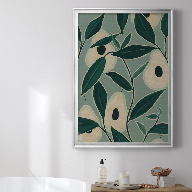 Toile encadrée monochrome de qualité supérieure - Prêt à accrocher, H 30,5 po x l 22,5 po x P 1 po, Cadre argenté