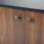 Grand bac à litière fermé en bois avec prise cachée, 3 portes et rangement, idéal pour la salle de toilette et la table d'appoint