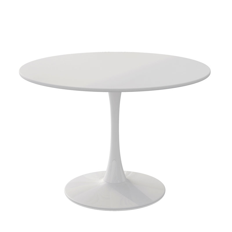 Chloey Round Conference Table Table Mid-century Dining Table Pedestal Dining Table End Table Leisure Coffee Table, White