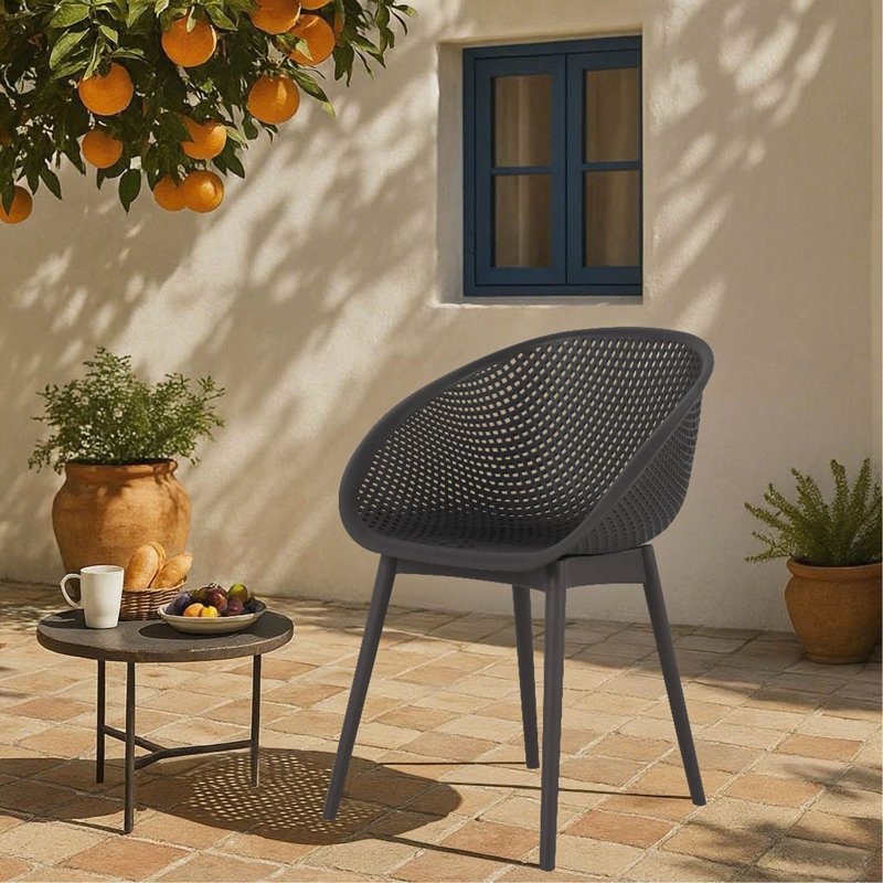 Holiday - 2-Pack Modern Lounge Chairs – Indoor/Outdoor All-Weather PP Plastic, Lightweight  For Patio, Beach, Living Room