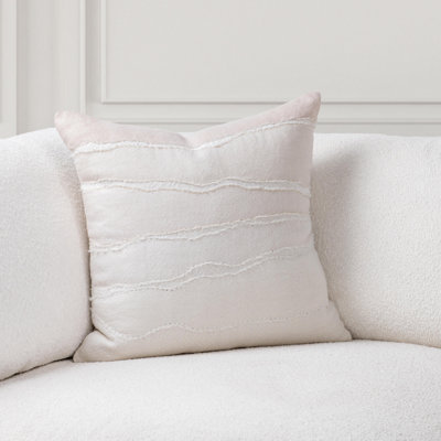 Bikram  Linen Blend Hand Stich Throw Pillow