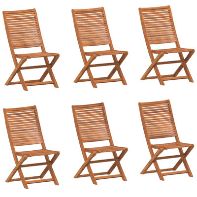 Solid Wood Arms Included Set of 6 Folding Chair