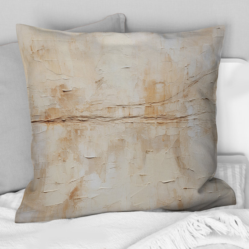 Coussin décoratif beige et blanc Timeless Minimalisme