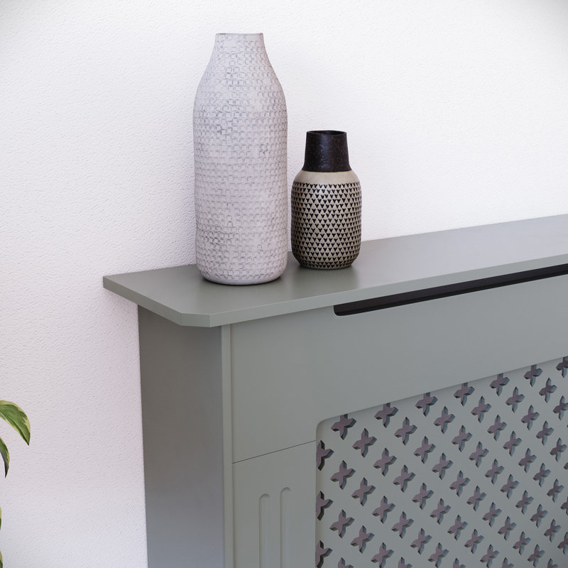 Reta Radiator Cover, Grey, 82cm H x 151cm W x 19cm D