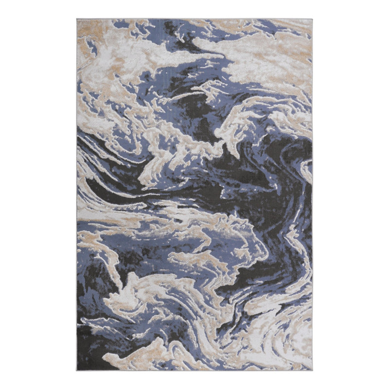 Lint-free, stylish, stain-resistant area rug, Rectangle 5'3" x 7'6"