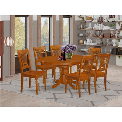  Ensemble de table de salle à manger 7 pièces 7 pièces 42 x 60 po, brun