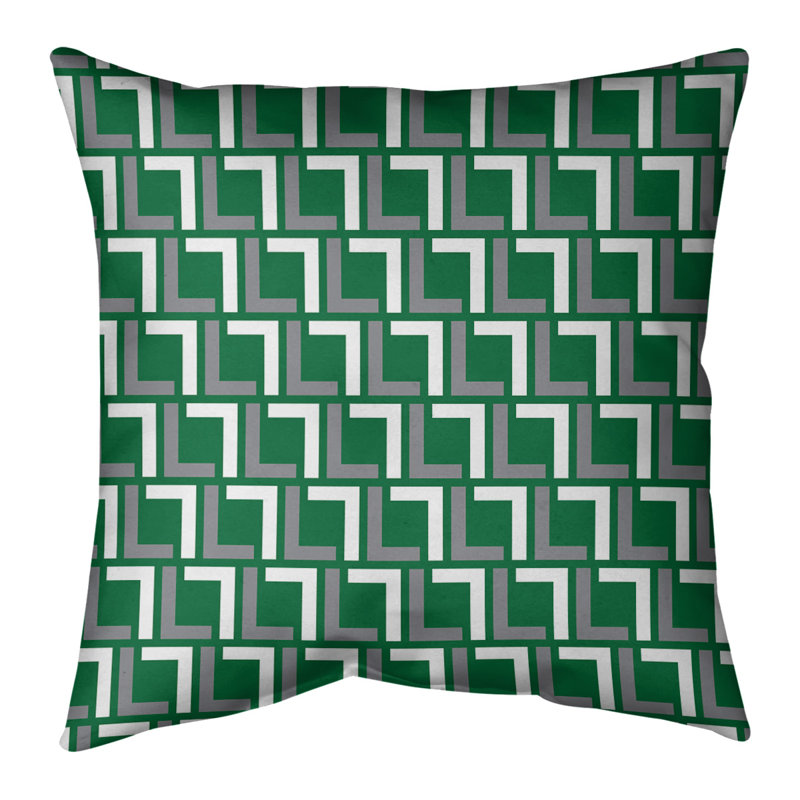 Housse de coussin Philadelphia Football Luxury, 18" x 18", Polyester filé, Vert / Gris / Blanc